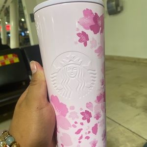 STARBUCKS CUP PINK FLORAL NEW!!